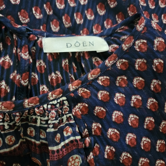 Doen Manzanita Silk Blouse Small - Picture 5 of 5